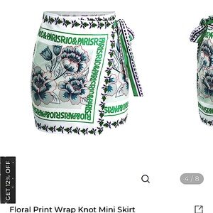 NWT Small, Green Wrap Mini Skirt from Micas